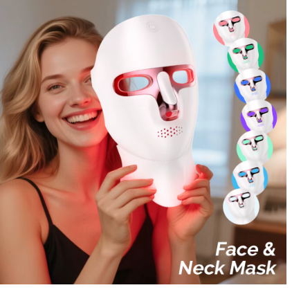 Mascarilla LED Facial 7 Colores — Fototerapia Antiarrugas y Anti-Manchas en Casa